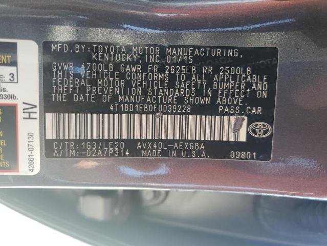 2015 TOYOTA AVALON HYB 4T1BD1EB0FU039228