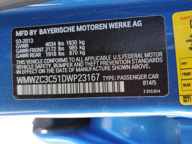 2013 MINI COOPER S C - WMWZC3C51DWP23167