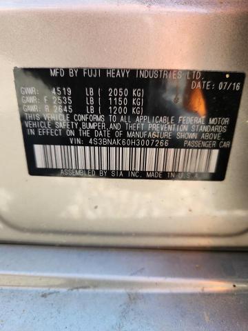 2017 SUBARU LEGACY 2.5 4S3BNAK60H3007266