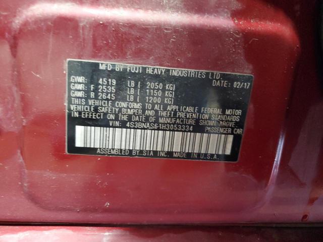 2017 SUBARU LEGACY SPO 4S3BNAS61H3053334