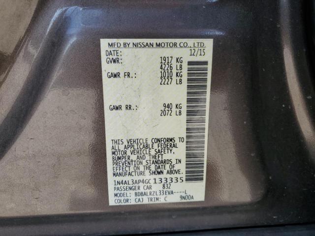 2016 NISSAN ALTIMA 2.5 - 1N4AL3AP4GC133335