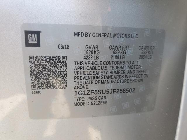2018 CHEVROLET MALIBU HYB 1G1ZF5SU5JF256502