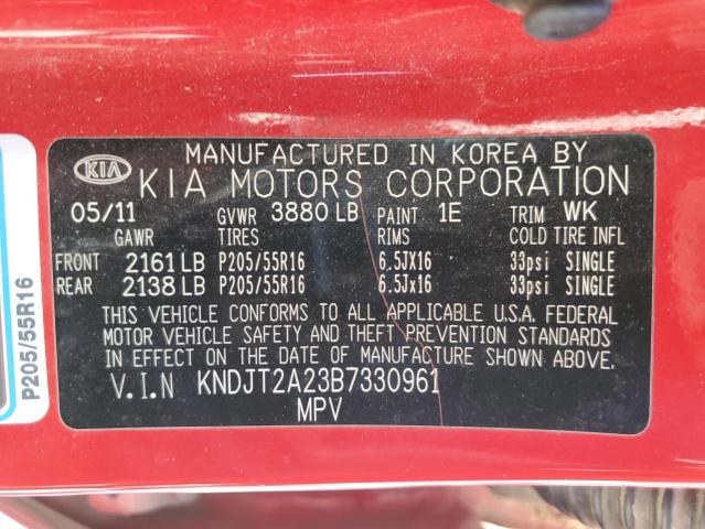 KNDJT2A23B7330961 2011 KIA SOUL