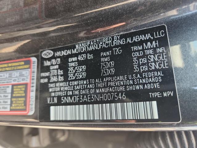 2022 HYUNDAI TUCSON SEL 5NMJF3AE3NH007546