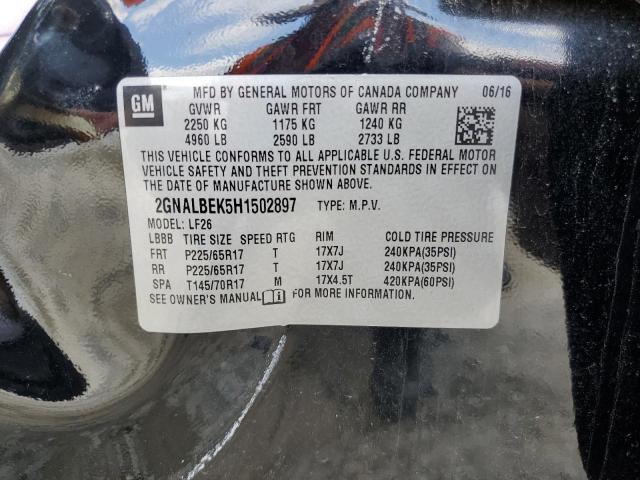 2017 CHEVROLET EQUINOX LS 2GNALBEK5H1502897