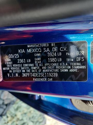 2025 KIA K4 LX 3KPFT4DE2SE119239