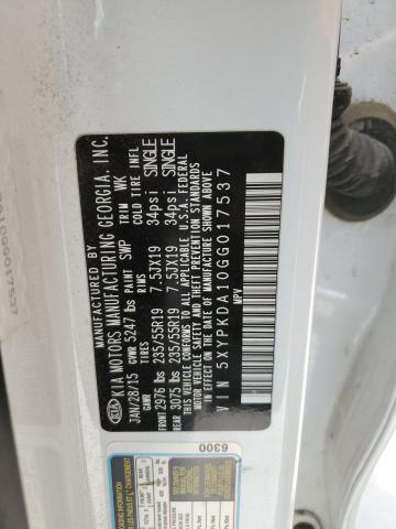 2016 KIA SORENTO SX 5XYPKDA10GG017537