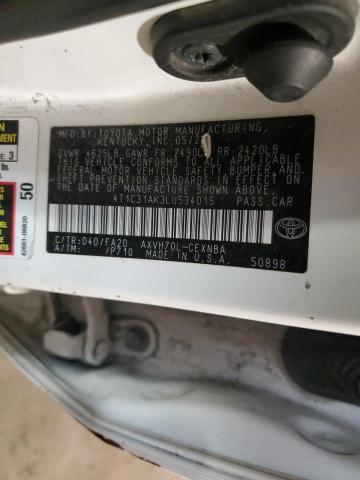 2020 TOYOTA CAMRY LE 4T1C31AK3LU534015