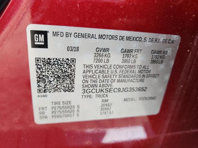 2018 CHEVROLET SILVERADO - 3GCUKSEC9JG353652
