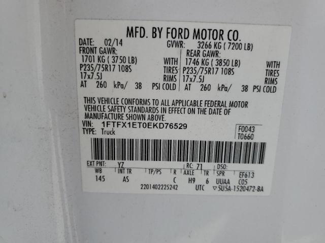2014 FORD F150 SUPER - 1FTFX1ET0EKD76529