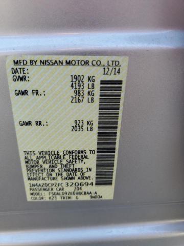 2015 NISSAN LEAF S 1N4AZ0CP2FC320694