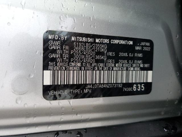 2022 MITSUBISHI OUTLANDER JA4J3TA84NZ073192