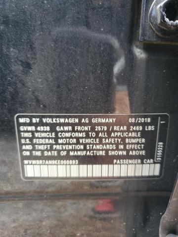 2019 VOLKSWAGEN ARTEON SE WVWBR7AN9KE000893