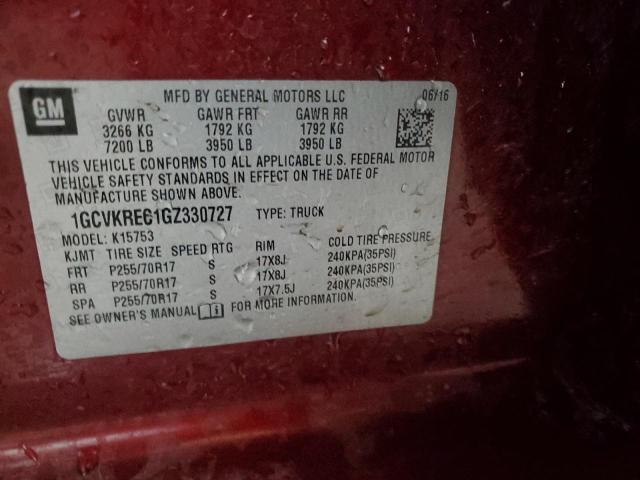 2016 CHEVROLET 1500 1GCVKREC1GZ330727