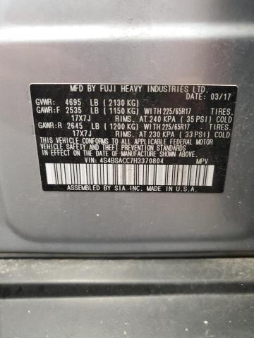 2017 SUBARU OUTBACK 2. 4S4BSACC7H3370804