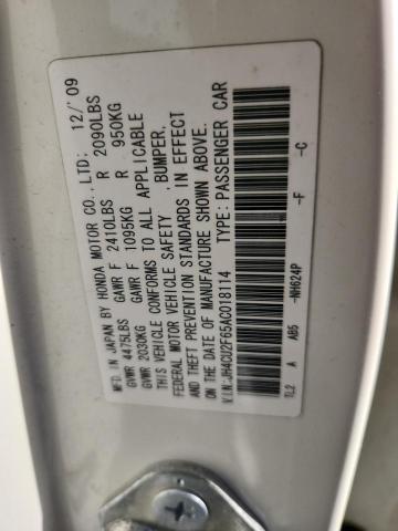 2010 ACURA TSX - JH4CU2F65AC018114