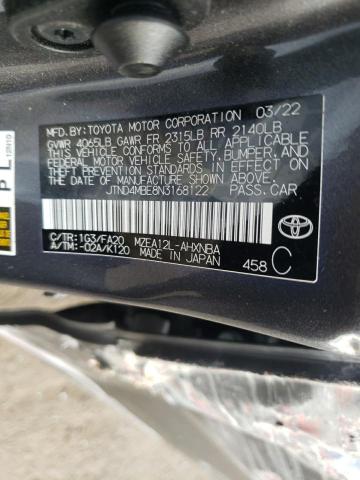 2022 TOYOTA COROLLA SE - JTND4MBE8N3168122