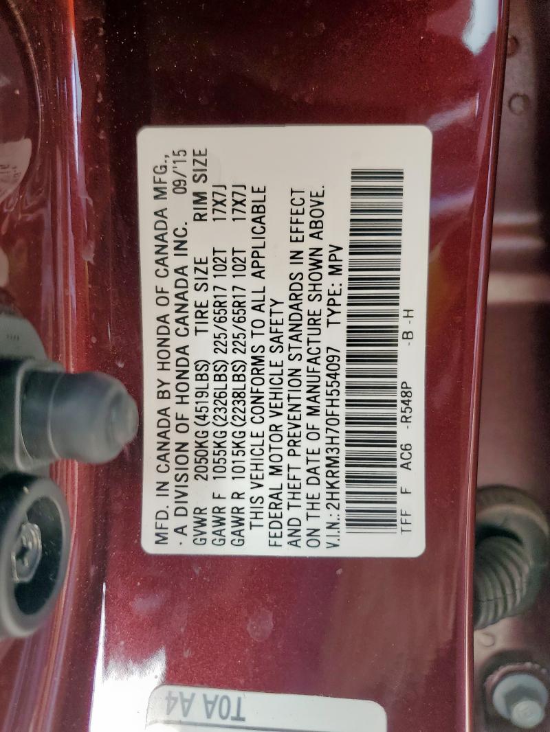 2015 HONDA CR-V EXL - 2HKRM3H70FH554097