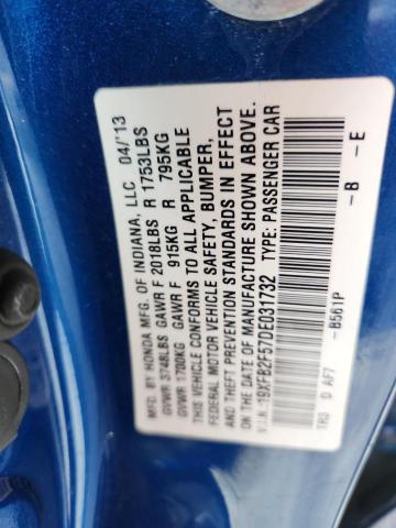 2013 HONDA CIVIC LX - 19XFB2F57DE031732