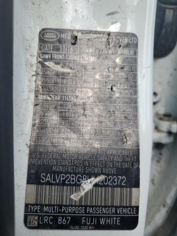 2017 LAND ROVER RANGE ROVE SALVP2BG8HH202372