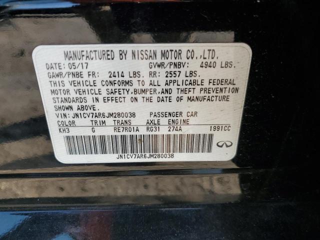 2018 INFINITI Q50 PURE JN1CV7AR6JM280038
