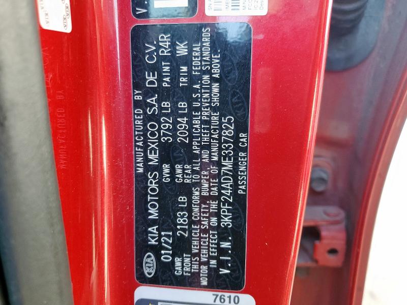 2021 KIA FORTE FE - 3KPF24AD7ME337825