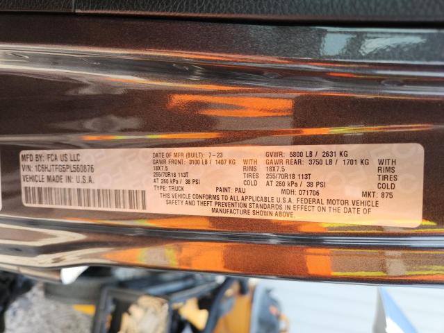 2023 JEEP GLADIATOR 1C6HJTFG5PL560876