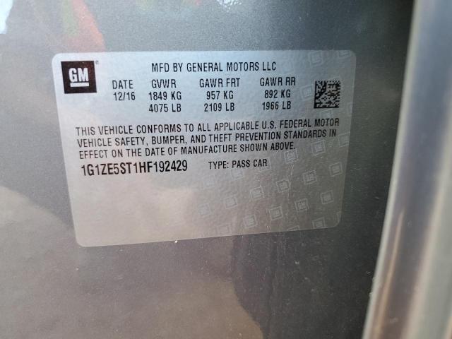 2017 CHEVROLET MALIBU LT 1G1ZE5ST1HF192429