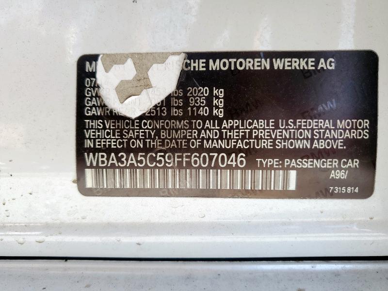 2015 BMW 328 I WBA3A5C59FF607046