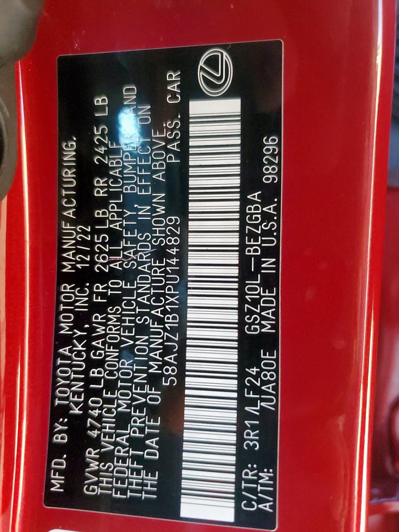 2023 LEXUS ES 350 F S 58AJZ1B1XPU144829