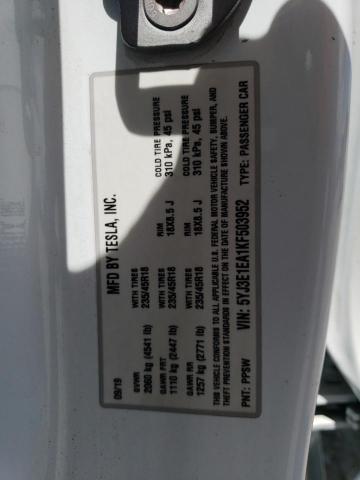 2019 TESLA MODEL 3 5YJ3E1EA1KF503952