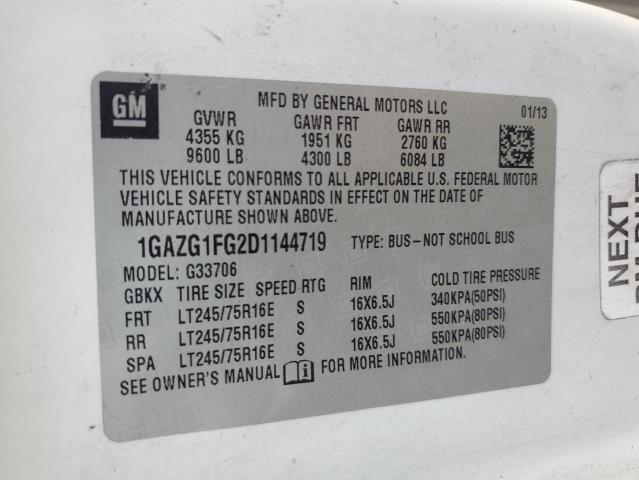 2013 CHEVROLET EXPRESS G3 - 1GAZG1FG2D1144719