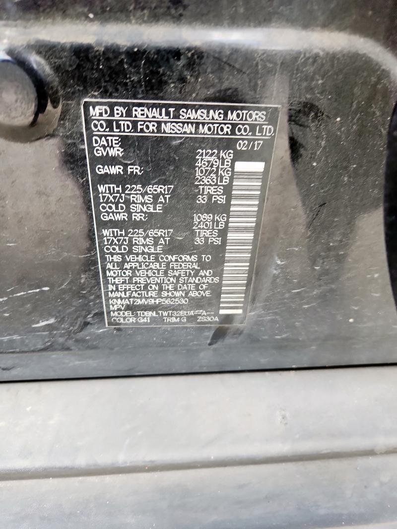 2017 NISSAN ROGUE S KNMAT2MV9HP562530
