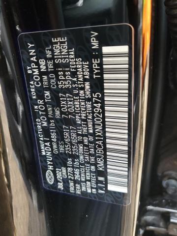 2022 HYUNDAI TUCSON BLU KM8JBCA1XNU029475