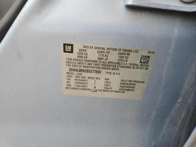 2014 CHEVROLET EQUINOX LT #3239647587