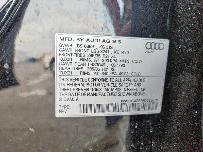 2015 AUDI Q7 PRESTIG WA1DGAFE2FD023670
