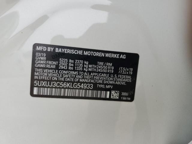 2019 BMW X4 XDRIVE3 - 5UXUJ3C56KLG54933