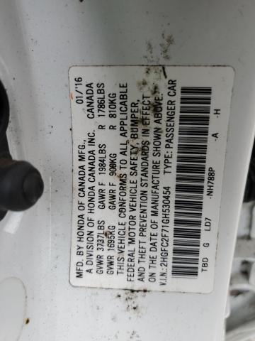 2016 HONDA CIVIC EX 2HGFC2F71GH530454