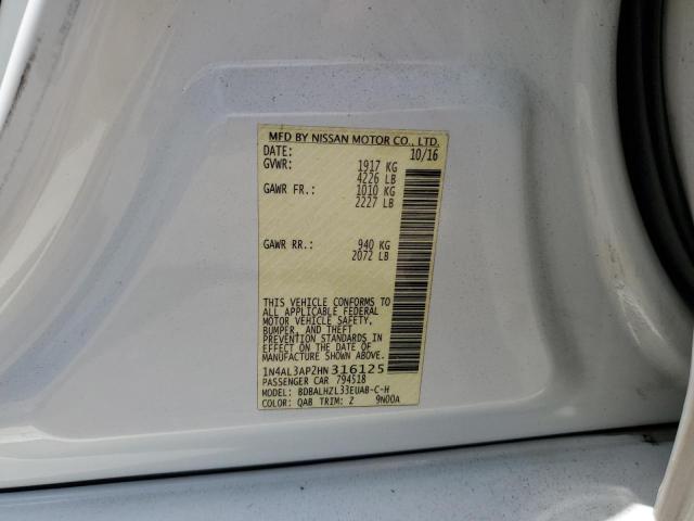 2017 NISSAN ALTIMA 2.5 - 1N4AL3AP2HN316125