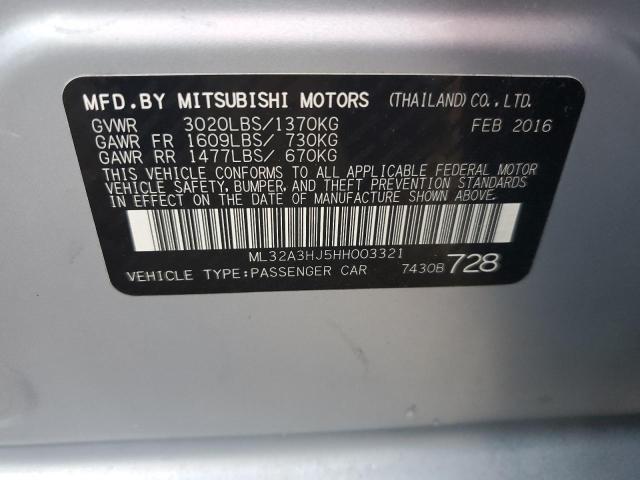 2017 MITSUBISHI MIRAGE ES ML32A3HJ5HH003321