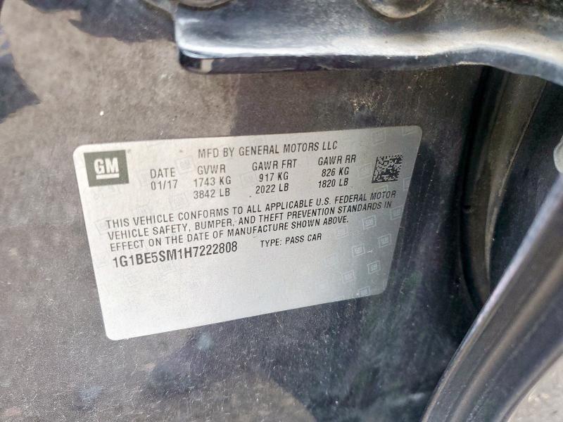 2017 CHEVROLET CRUZE LT 1G1BE5SM1H7222808