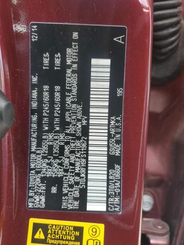 2015 TOYOTA HIGHLANDER - 5TDJKRFH9FS119672