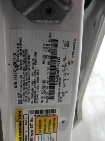 2019 FORD FUSION SE 3FA6P0LU6KR143953