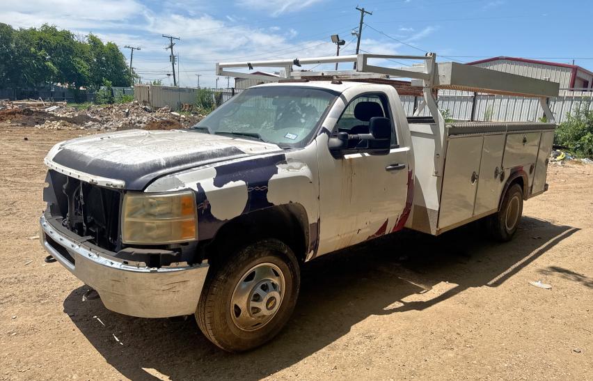 CHEVROLET SILVERADO 2011 white chassis flexible fuel 1GB3CZCG4BF211904 photo #3