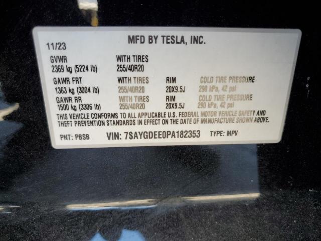 2023 TESLA MODEL Y 7SAYGDEE0PA182353