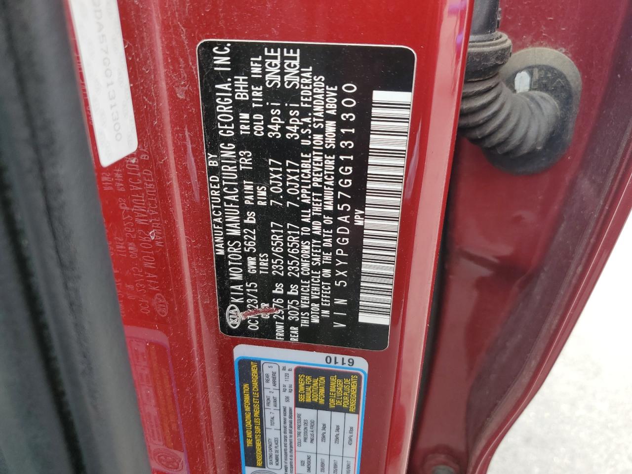 Kia Sorento lx 2016