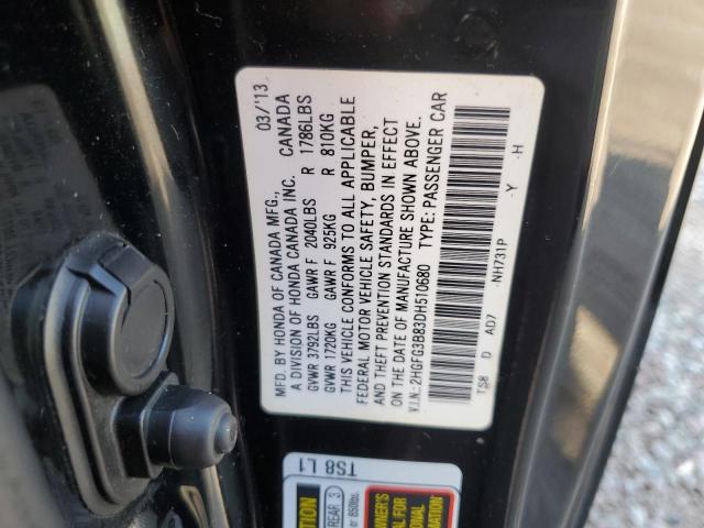 2013 HONDA CIVIC EX #3296226484