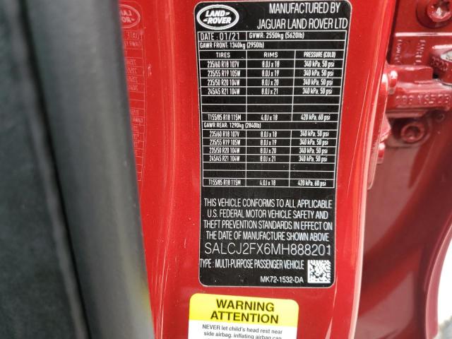 2021 LAND ROVER DISCOVERY SPORT S SALCJ2FX6MH888201