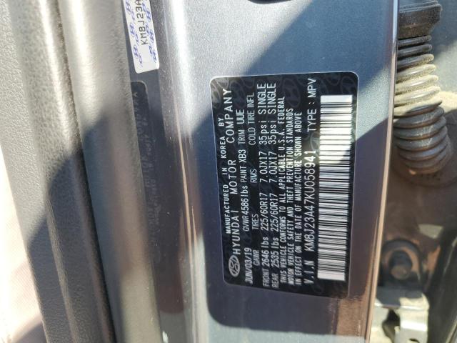 2019 HYUNDAI TUCSON SE KM8J23A47KU058941
