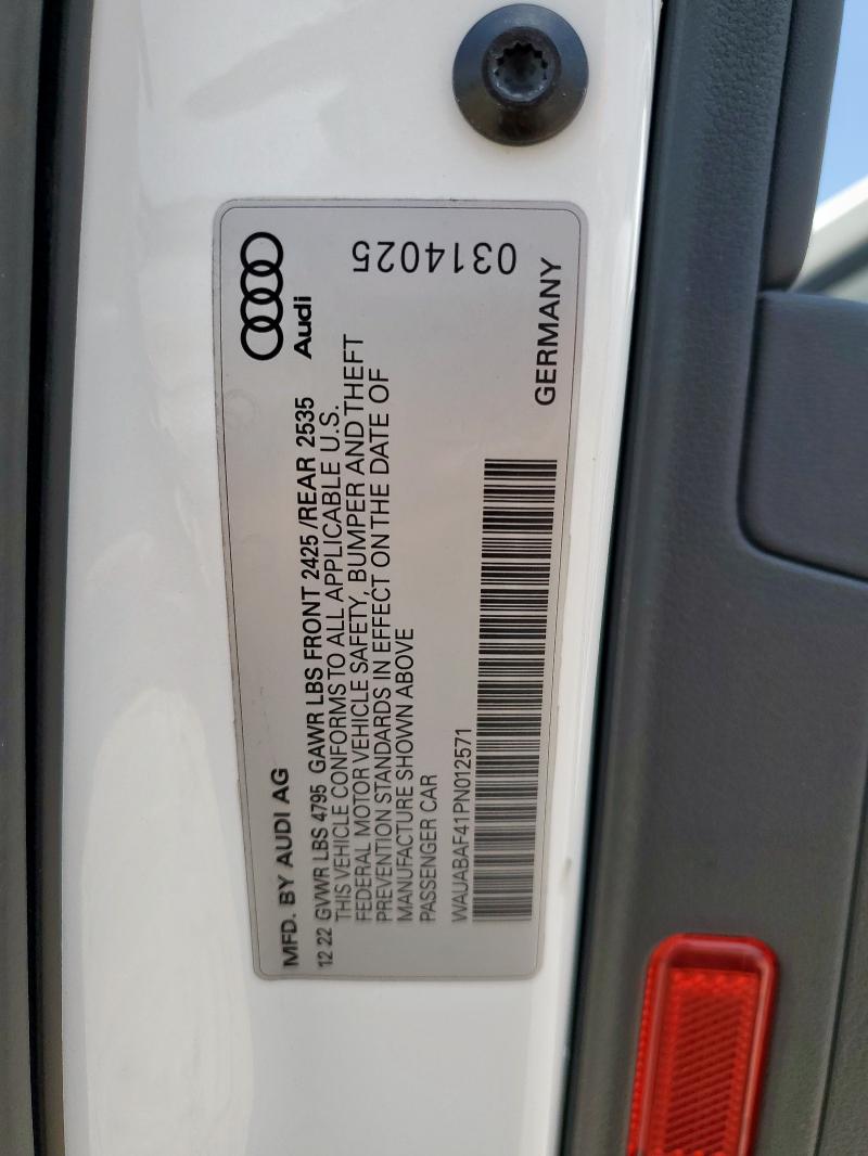 2023 AUDI A4 PREMIUM WAUABAF41PN012571